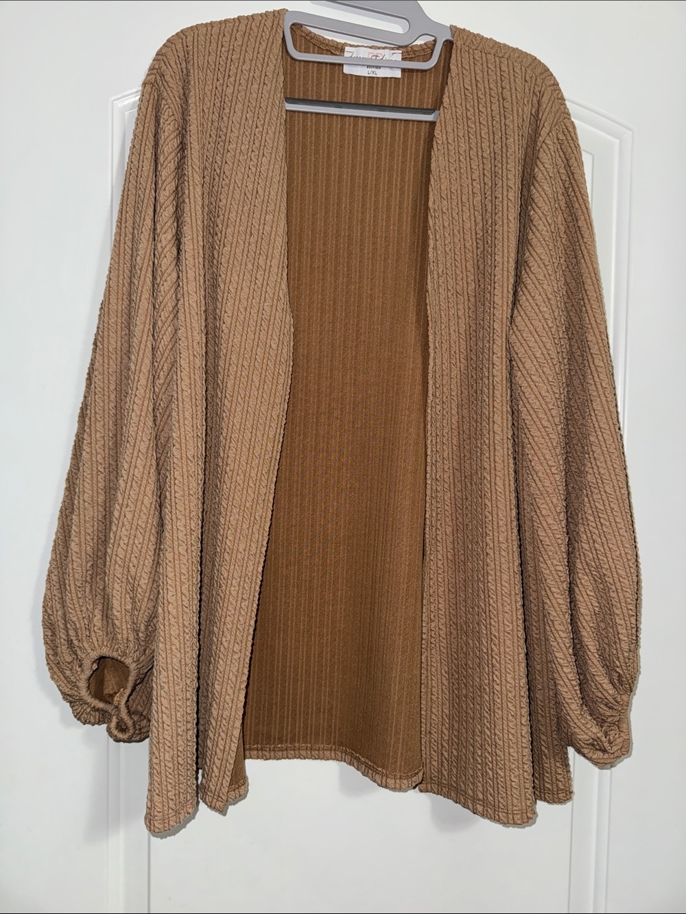 Discount Divas Knit Cardigan in Camel
